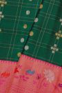 Gadwal Silk Bottle Green Saree