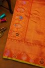 Gadwal Silk Mustard Saree