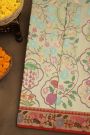 Paithani Silk Off White Saree