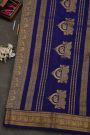 Mysore Crepe Navy Blue Saree