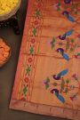 Paithani Silk Reddish Pink Saree