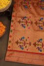 Paithani Silk Peacock Blue Saree