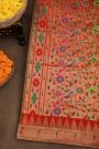 Paithani Silk Bottle Green Saree