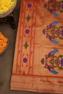Paithani Silk Off White Saree
