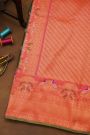Gadwal Silk Bottle Green Saree