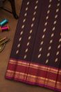 Gadwal Silk Dark Brown Saree