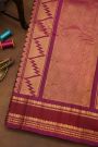 Gadwal Silk Dark Brown Saree