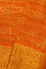 Kancheepuram Silk Orange Saree