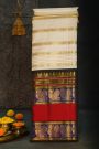 Kancheepuram Silk Off White Saree