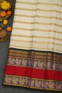 Kancheepuram Silk Off White Saree