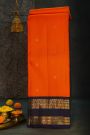 Kancheepuram Silk Orange Saree