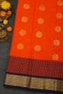 Kancheepuram Silk Orange Saree