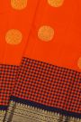 Kancheepuram Silk Orange Saree