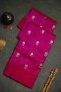 Chanderi Silk Rani Pink Saree