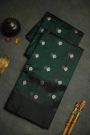Chanderi Silk Bottle Green Saree