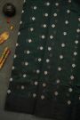 Chanderi Silk Bottle Green Saree
