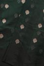 Chanderi Silk Bottle Green Saree