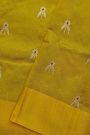 Chanderi Silk Lime Green Saree With Floral Buttis