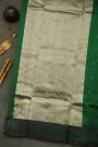 Chanderi Silk Bottle Green Saree
