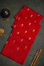 Chanderi Silk Red Saree
