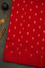 Chanderi Silk Red Saree