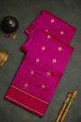 Chanderi Silk Magenta Saree