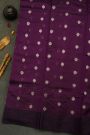 Chanderi Silk Dark Purple Saree