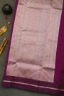 Chanderi Silk Violet Saree