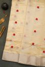 Chanderi Silk Cream Saree