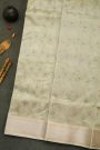 Chanderi Silk Off White Saree