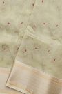 Chanderi Silk Off White Saree