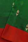 Chanderi Silk Bottle Green Saree
