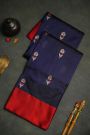 Chanderi Silk Navy Blue Saree