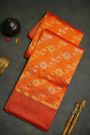 Chanderi Silk Orange Saree