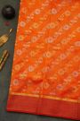 Chanderi Silk Orange Saree