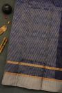 Chanderi Silk Navy Blue Saree
