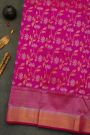 Chanderi Silk Magenta Saree