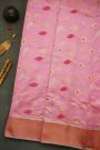 Chanderi Silk Pink Saree