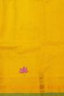 Gadwal Silk Red Tanjore Hand Painted Saree