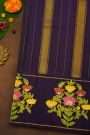 Gadwal Silk Yellow Floral Hand Painted Saree