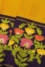 Gadwal Silk Yellow Floral Hand Painted Saree