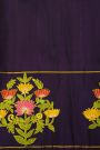 Gadwal Silk Yellow Floral Hand Painted Saree