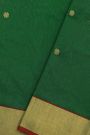 Chanderi Sico Bottle Green Saree
