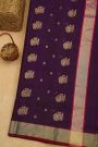 Chanderi Sico Violet Saree