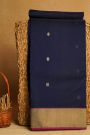 Chanderi Sico Navy Blue Saree