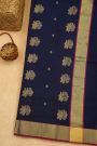 Chanderi Sico Navy Blue Saree