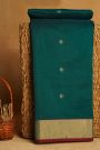 Chanderi Sico Peacock Green Saree