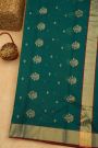 Chanderi Sico Peacock Green Saree