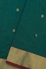 Chanderi Sico Peacock Green Saree
