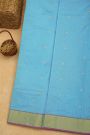 Chanderi Sico Sky Blue Saree